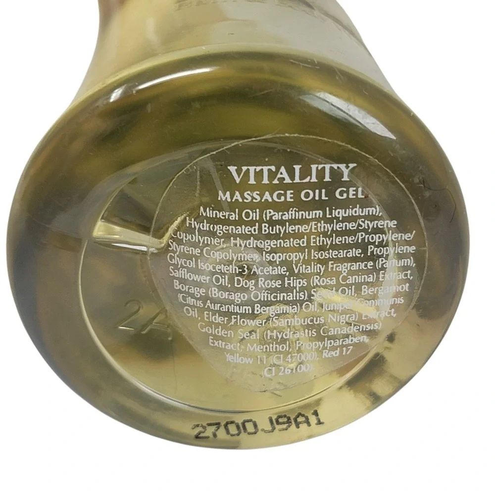 Vtg Bath Body Works Massage Oil Gel 4oz Sheer Vitality Bergamot Juniper Rare New